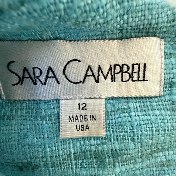 Sara Campbell Teal Midi Dress with Fringe size 12 - Picture 4 of 10